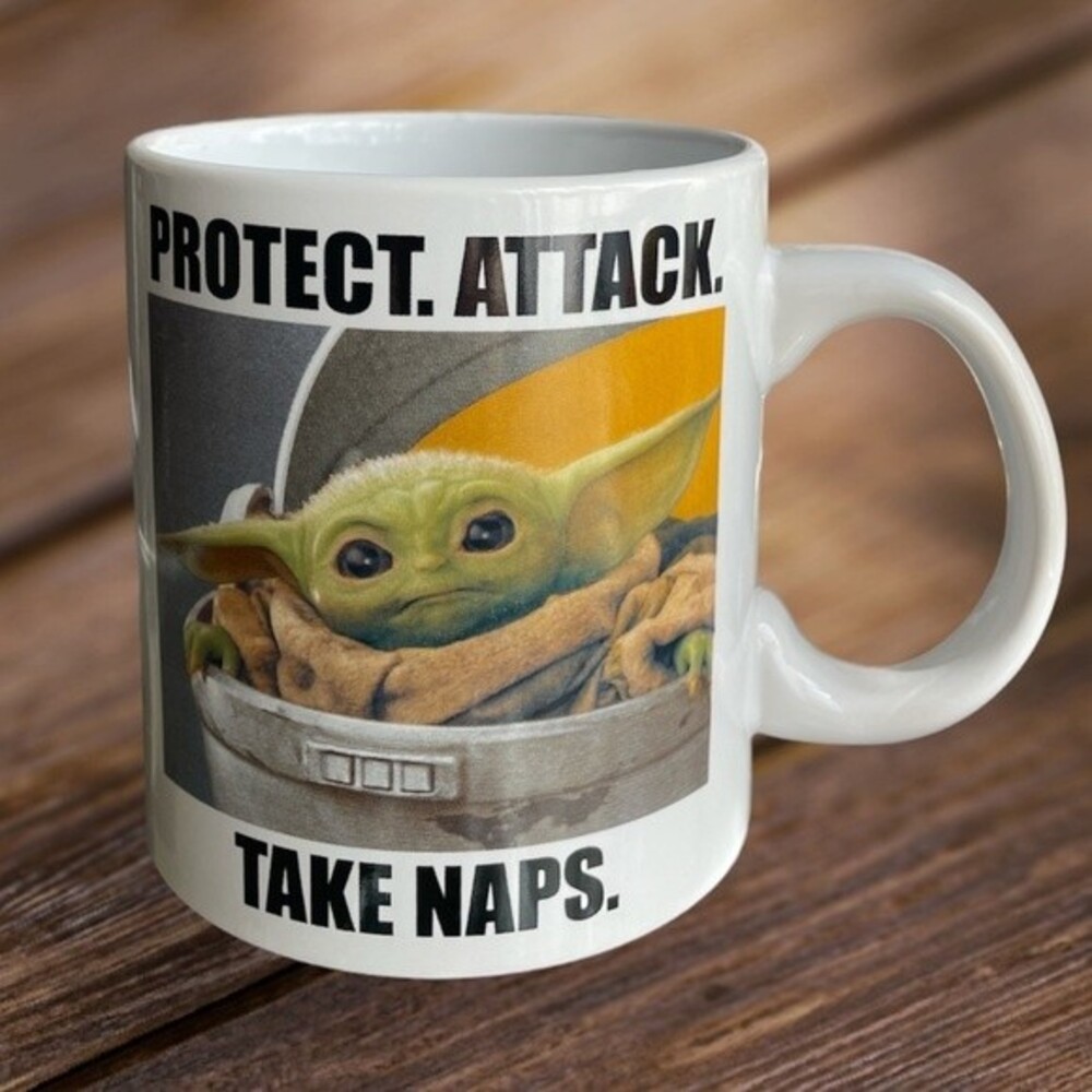 Star Wars Mandalorian The Child Take Naps Ceramic Mug Cup Baby Yoda Never Used